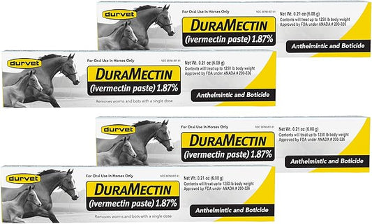 Durvet DuraMectin Ivermectin Paste 1.87% Horse Dewormer – 6.08g (Pack of 3)